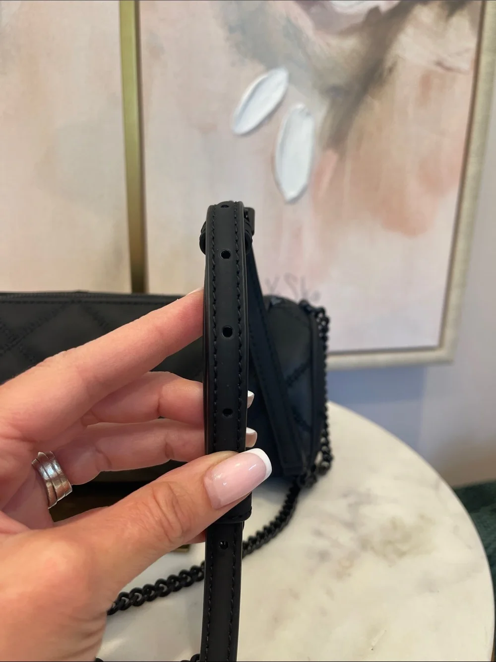 Tory Burch Black Willa Vegan Leather Barrel Crossbody